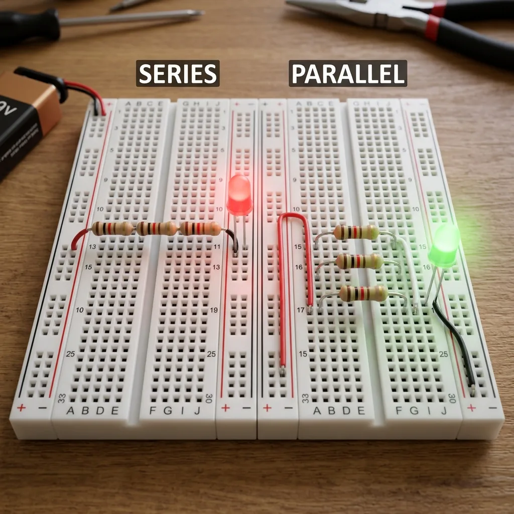 3D Series and Parallel Resistors Board