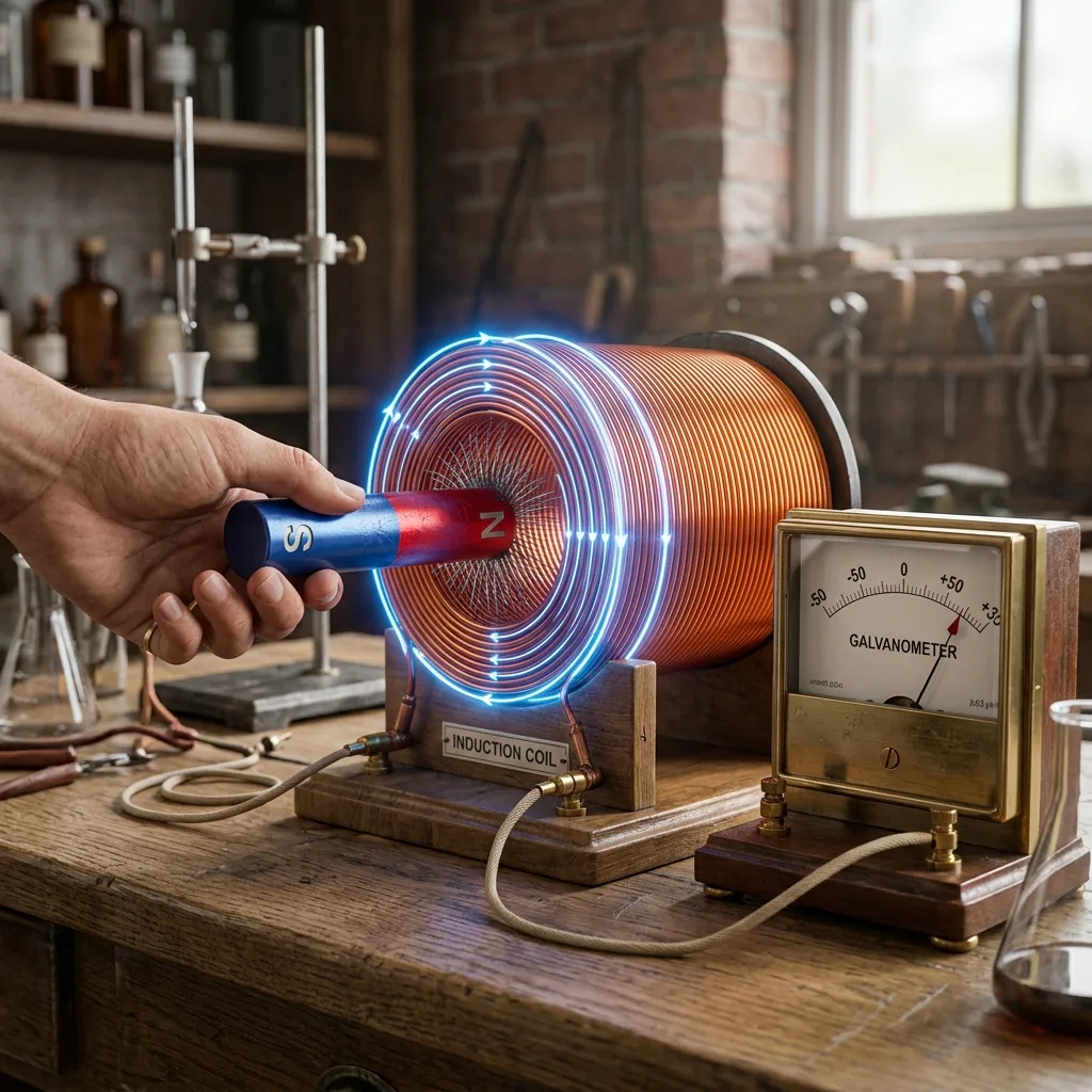3D Faraday Induction coil and magnet