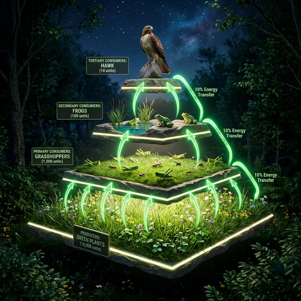 3D Trophic Energy Pyramid
